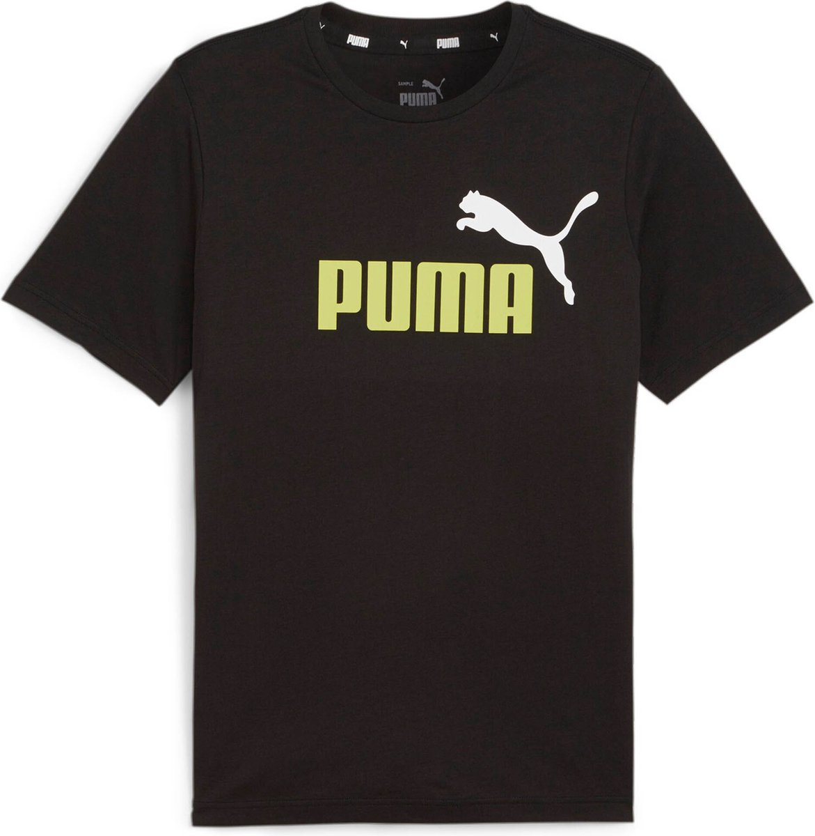 Puma Ess+ 2 Col Logo T-shirt Met Korte Mouwen M Man Vrouw Zwart