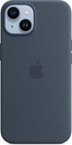 Coque en silicone avec MagSafe pour iPhone 14 - Bleu Orage