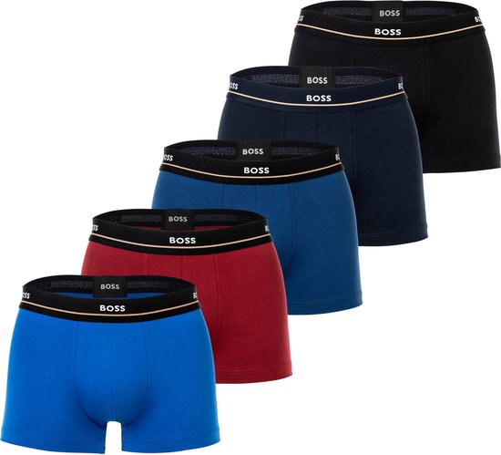 BOSS Heren Trunk 5P Essential Boxershorts, Open Blue460, M