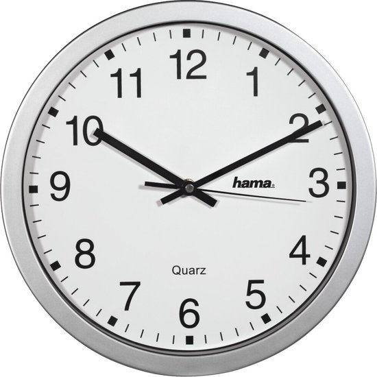 Hama Wandklok Salina Tikt Niet 22 cm Zwart/Wit Hama Wandklok Salina Tikt Niet 22 cm Zwart/Wit