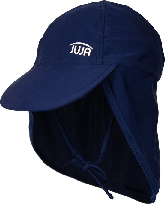 JUJA - UV-Zonnencap voor baby's - Met trekkoord - Solid - Marineblauw - maat 6-18 Maanden| 44-49CM