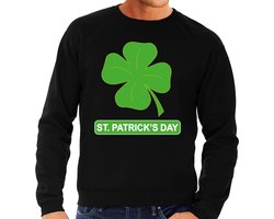 St. Patricksday klavertje sweater zwart heren - St Patrick's day kleding XL Image