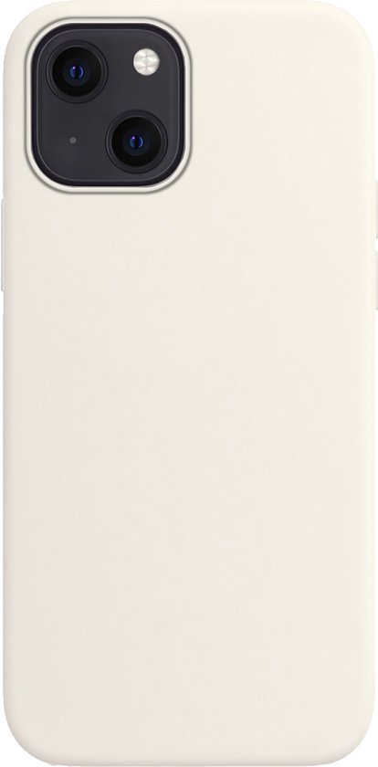 Coque en Siliconen pour iPhone 13 Mini avec 2x protecteurs d'écran - Wit