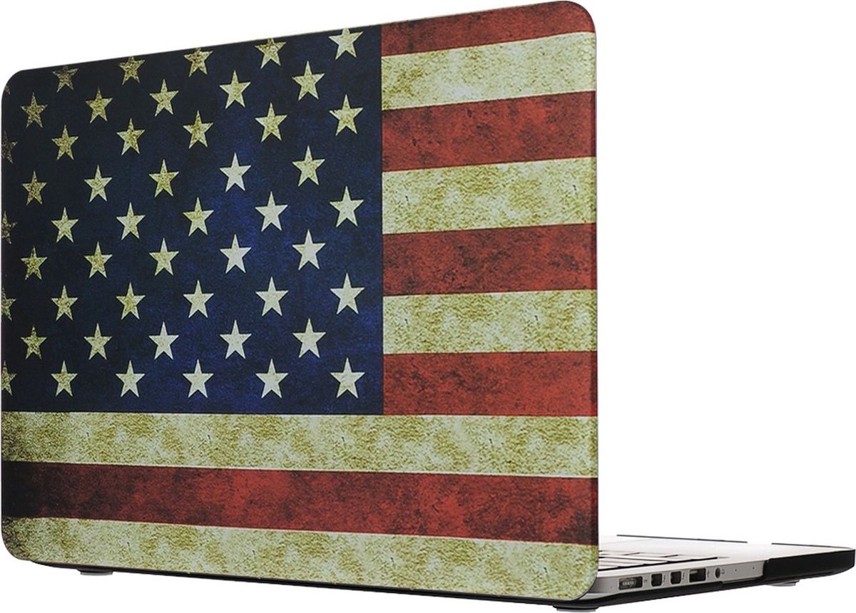 Apple MacBook Pro 13 (2012-2015) Case - Mobigear - Design Serie - Hardcover - US Flag - Apple MacBook Pro 13 (2012-2015) Cover