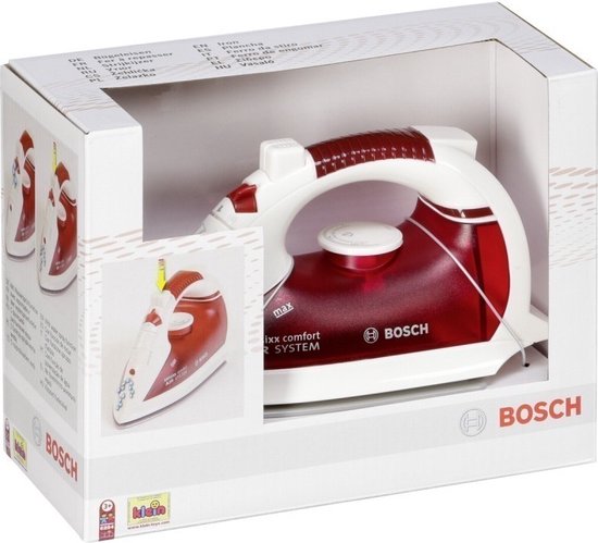 Klein Toys Bosch speelgoedstrijkijzer - incl. sproeifunctie - rood wit | bol