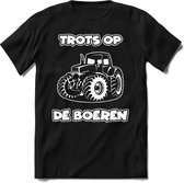T-Shirt Knaller T-Shirt|Trots op de boeren / Boerenprotest / Steun de boer|Heren / Dames Kleding shirt Trekker / Tractor|Kleur zwart|Maat M