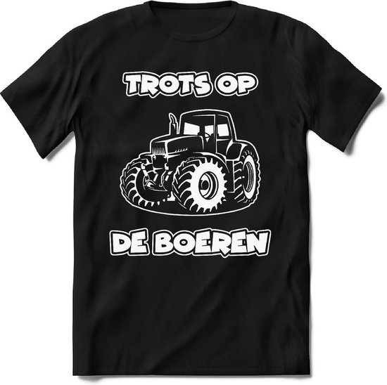 T-Shirt Knaller T-Shirt|Trots op de boeren / Boerenprotest / Steun de boer|Heren / Dames Kleding shirt Trekker / Tractor|Kleur zwart|Maat XL