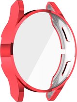 Boîtier de montre avec protection d'écran (rouge), adapté pour Samsung Galaxy Watch 4 (44 mm)