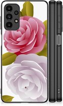 GSM Hoesje Geschikt voor Samsung Galaxy A13 4G Silicone Back Case met Zwarte rand Roses