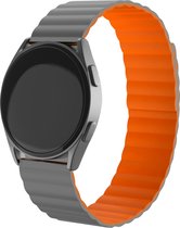 Magnetisch siliconen bandje - geschikt voor Xiaomi Mi Watch / Xiaomi Watch S1 / Watch S1 Pro / Watch 2 Pro - Active - grijs/oranje
