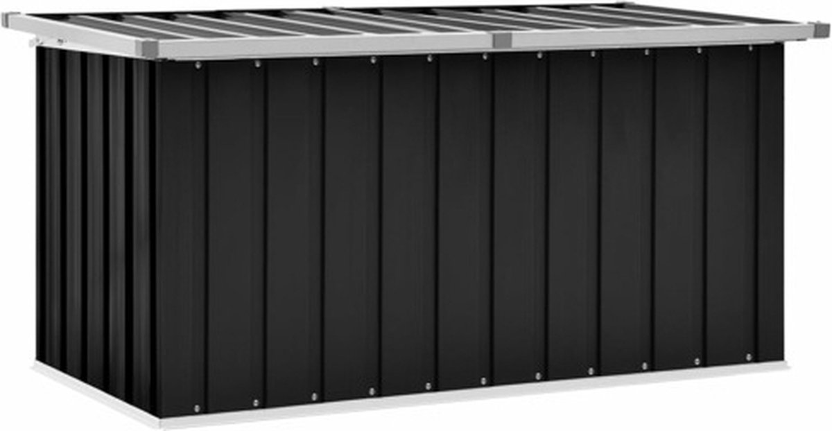 vidaXL Tuinbox - Gegalvaniseerd staal, antraciet, 129 x 67 x 65 cm