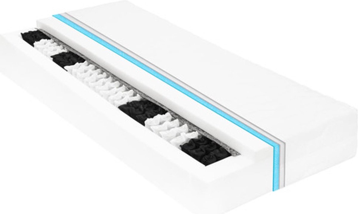 vidaXL - Matras - 7 - Zone - 20 - cm - pocketvering - H2 - 140x200 - cm