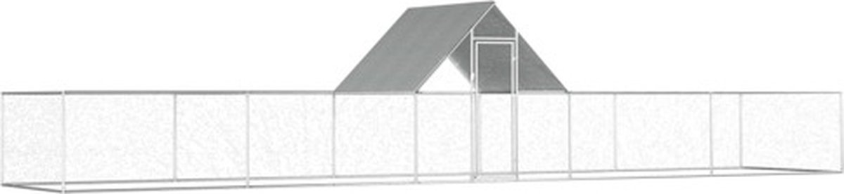 vidaXL - Kippenren - 10x2x2 - m - gegalvaniseerd - staal