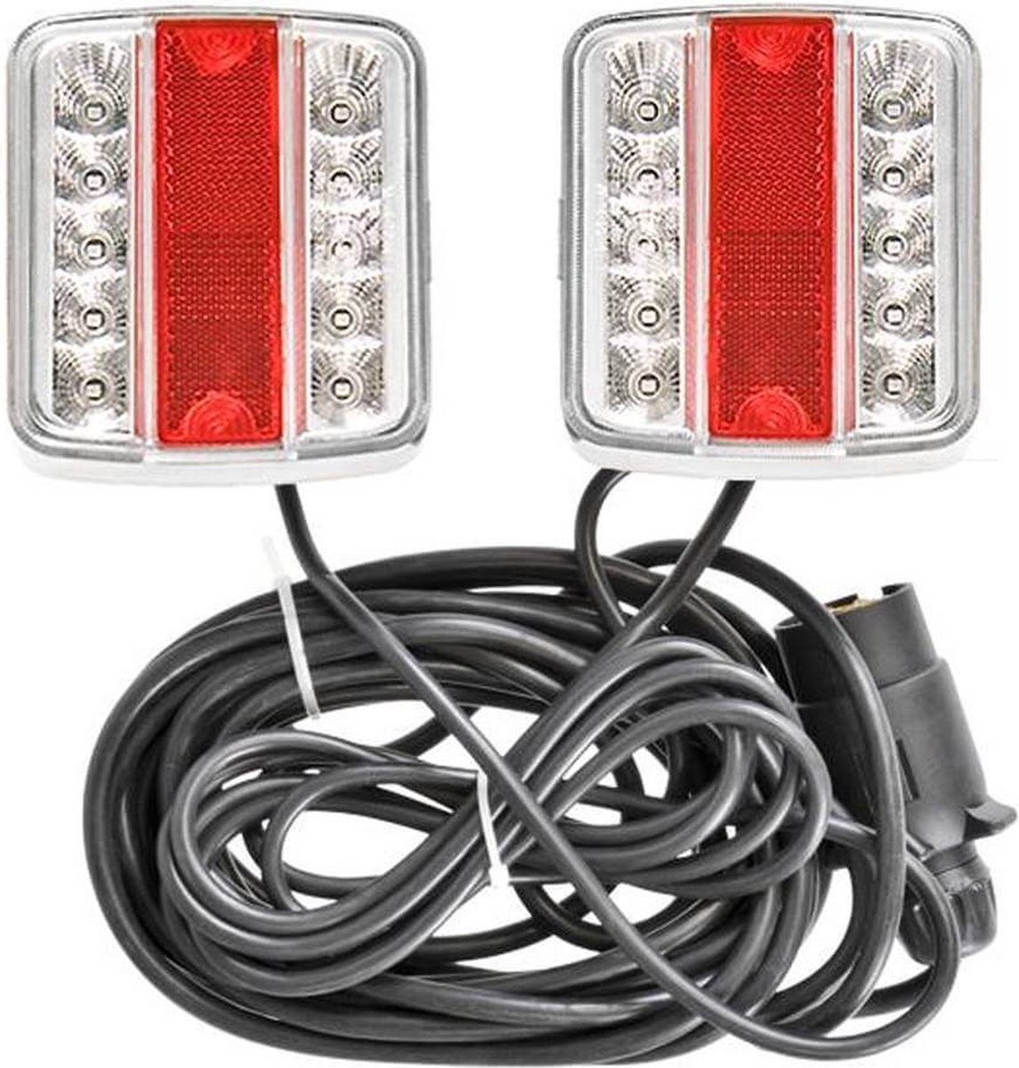 Dinfu Draadloze led-achterlichten, aanhanger met magnetische voet, 12 V