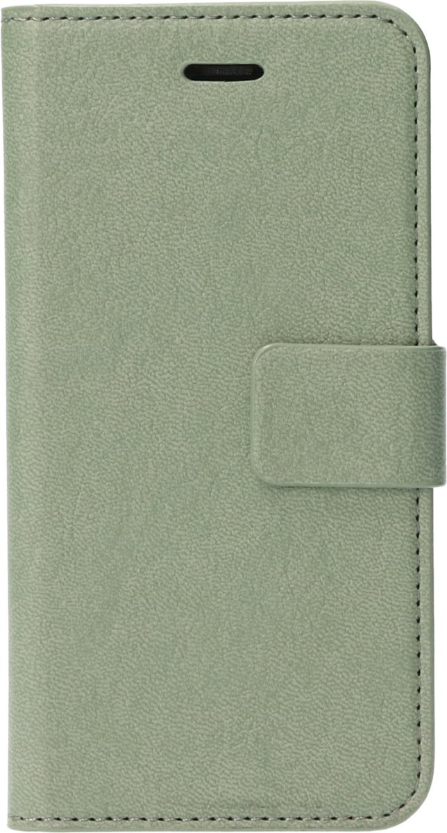 Apple iPhone SE (2022) Hoesje - Mobiparts - Classic Wallet Serie - Kunstlederen Bookcase - Stone Green - Hoesje Geschikt Voor Apple iPhone SE (2022)