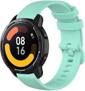 Strap-it Luxe siliconen smartwatch bandje - geschikt voor Xiaomi Watch S1 (Active/Pro) / Watch 2 Pro / Watch S3 / Mi Watch / Amazfit GTR 47mm / GTR 2-3-4 / Amazfit Balance / Bip 5 - aqua