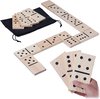 Afbeelding van het spelletje Relaxdays domino spel 28-delig - groot -  houten dominostenen - set - kinderen volwassenen