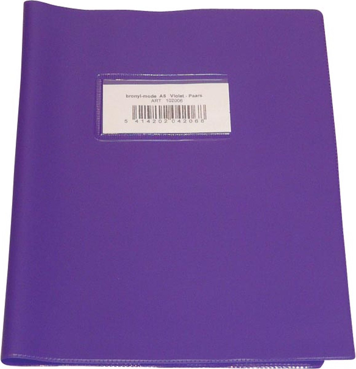 Bronyl schriftomslag ft 16,5 x 21 cm (schrift), paars 10 stuks