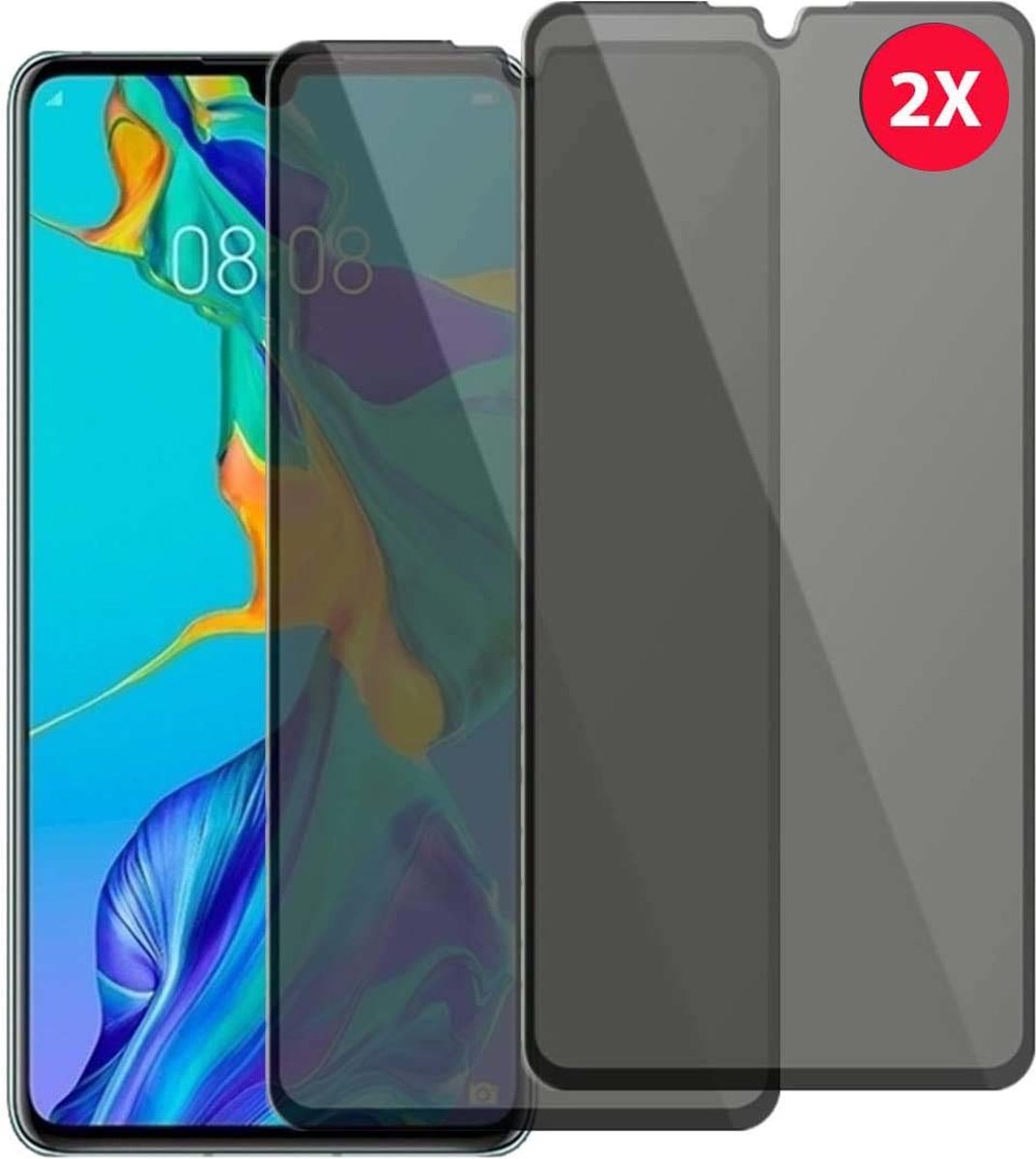 Screenprotector geschikt voor Huawei Nova 4E Privacy Screenprotector 2Pack - Privacy Screenprotector Huawei Nova 4E - Privacy Glas Nova 4E - Privacy Screenprotector Huawei Nova 4E - Privacy Screenprotector Ntech