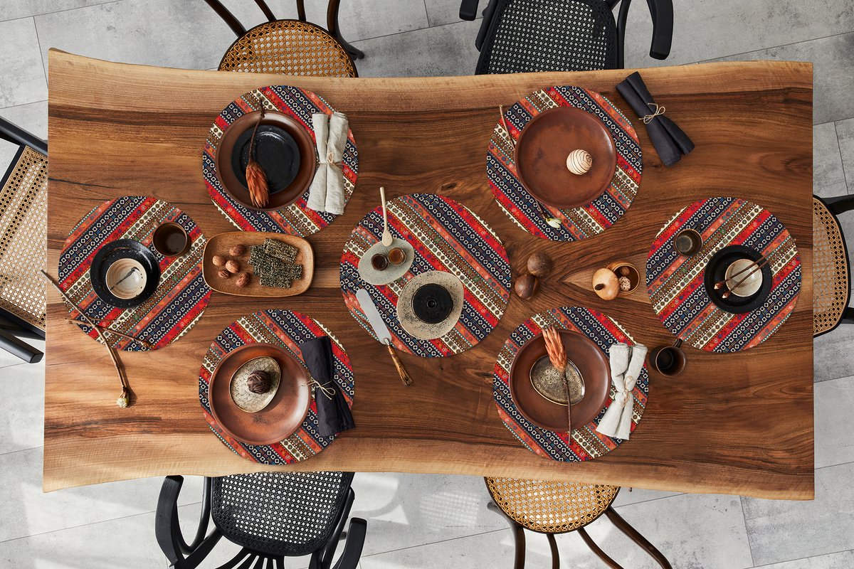 Ronde placemats - Onderlegger - Placemats rond - Afrika - Patronen - Abstract - 10 stuks