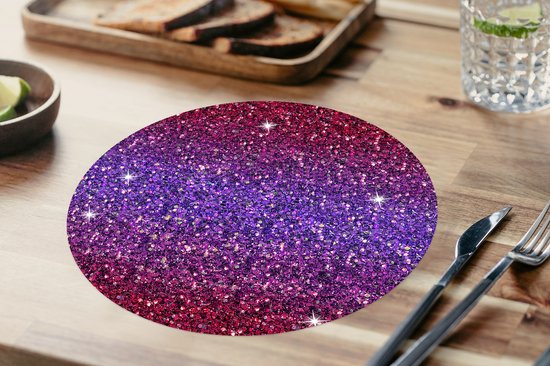 Sets de table ronds - Set de table - Napperons de table ronds - Ombre - Waterman - Zodiac - Pierre de naissance - Motif - 6 pièces