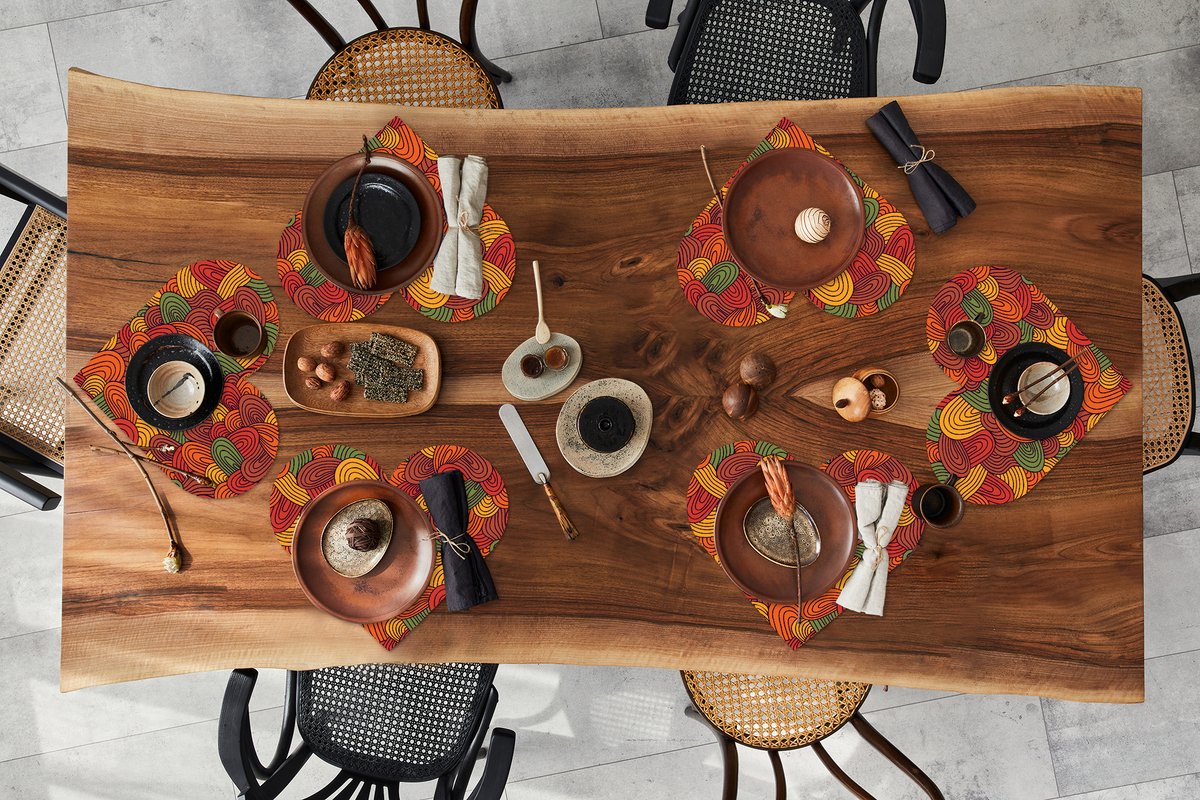 Onderleggers - Placemats - Placemats hartje - Abstract - Boho - Patronen - Herfst - 6 stuks