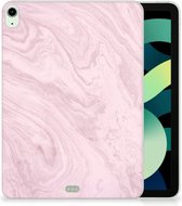Cover Case iPad Air (2020/2022) 10.9 inch Tablet Hoes Marble Pink met doorzichte zijkanten