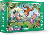 Puzzle Rebo 48 pièces - Singes dans la jungle
