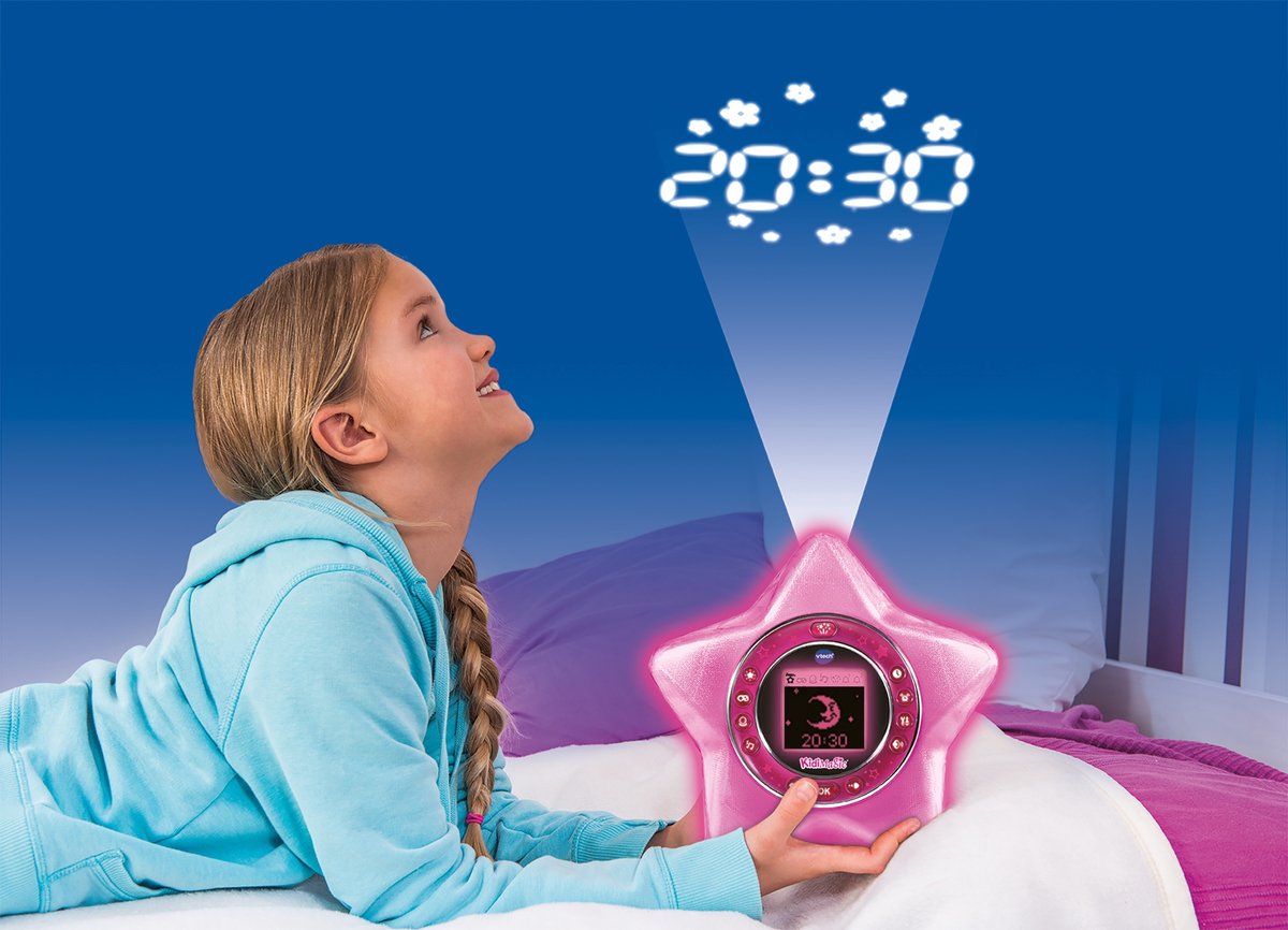 VTech KidiDreams KidiMagic Starlight - Kinderwekker Digitaal - 5 in 1 Wekker met projectie - Roze - 6 tot 12 Jaar — afbeelding 5