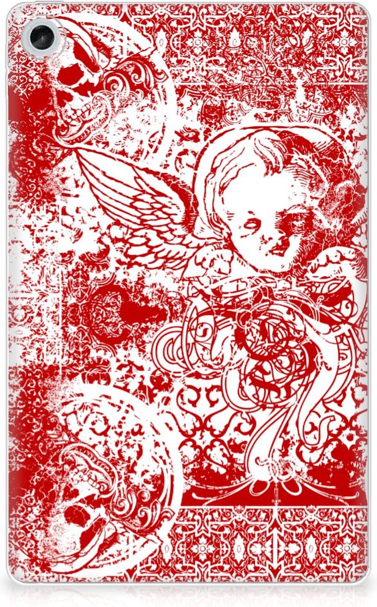 Tablet BackCover Lenovo Tab M10 Plus (3e generatie) Angel Skull Rood