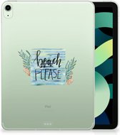 Silicone Backcase ontwerpen iPad Air (2020/2022) 10.9 inch Hoesje Boho Beach met doorzichte zijkanten