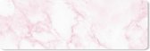 Tapis de souris XXL - Sous-main - Tapis de bureau - Marbre - Wit - Rose - Chic - Aspect marbre - 90x30 cm - Tapis de souris XXL