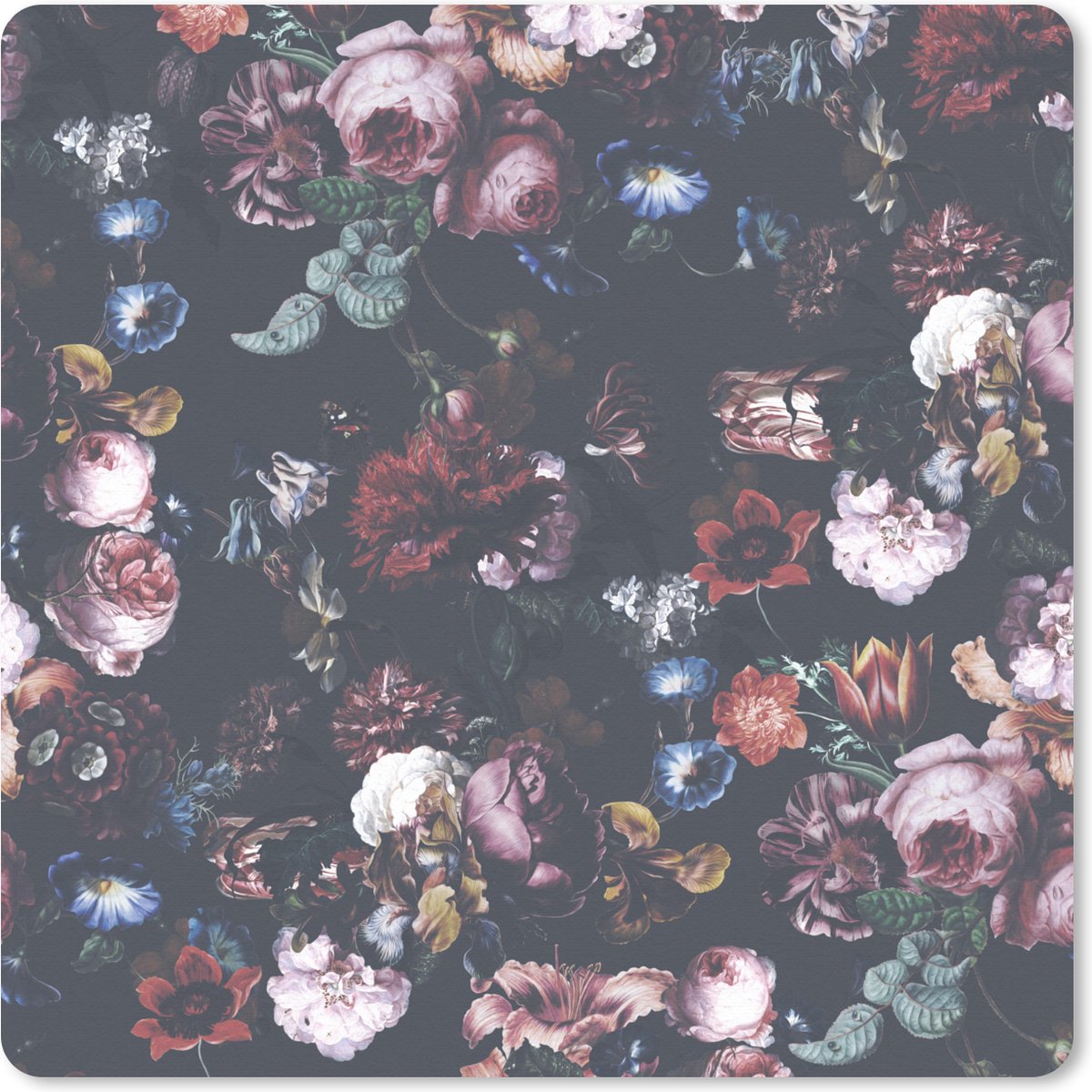 Muismat XXL 40x40 cm - Bureau onderlegger - Bureau mat Bloemen - Lente - Tuin - Bureaumat - Gaming mousepad xl - Bureaulegger groot - Computer deskmat