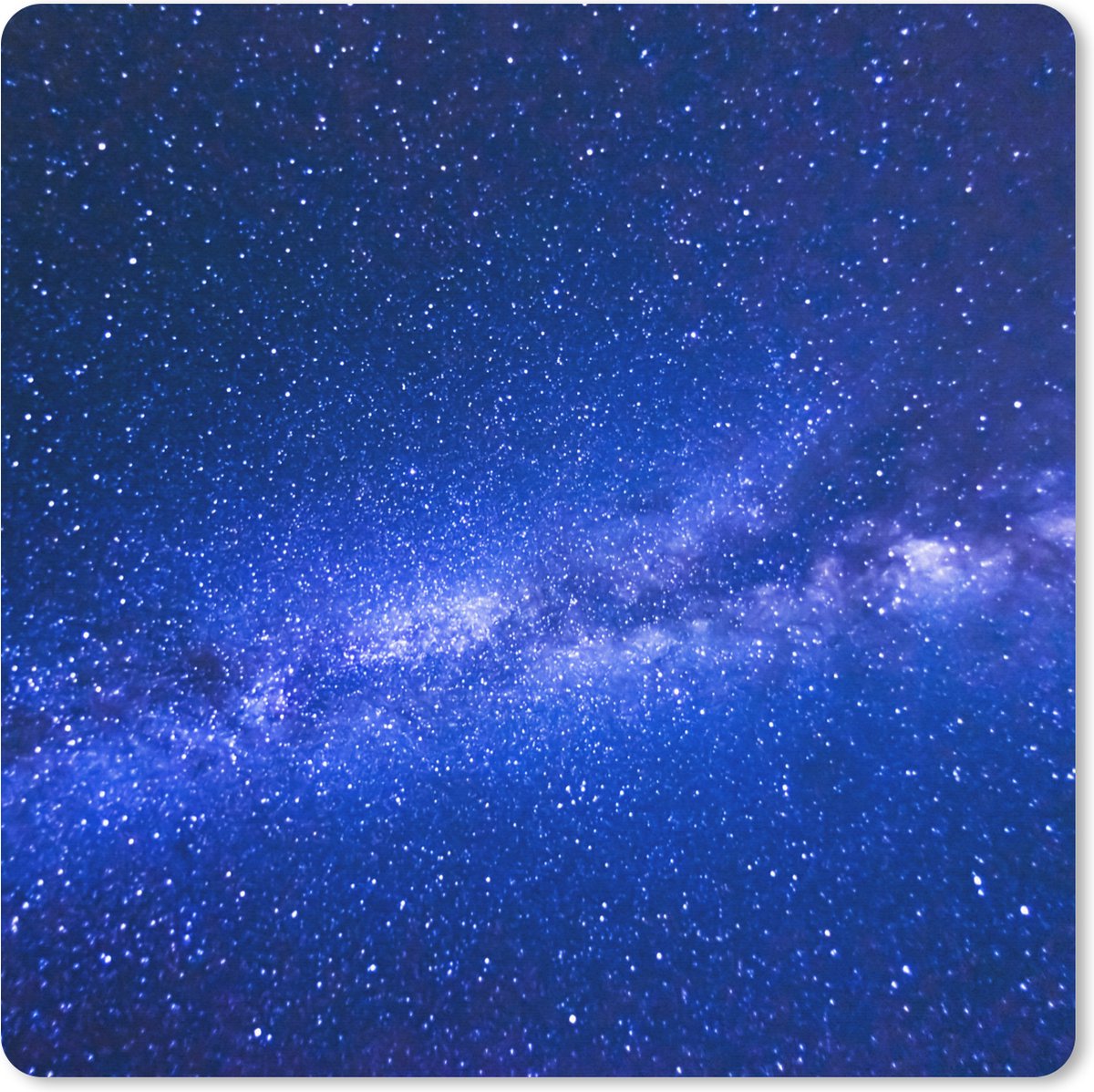 Muismat XXL 40x40 cm - Bureau onderlegger - Bureau mat Sterrenhemel - Heelal - Blauw - Jongens - Meisjes - Kinderen - Bureaumat - Gaming mousepad xl - Bureaulegger groot - Computer deskmat