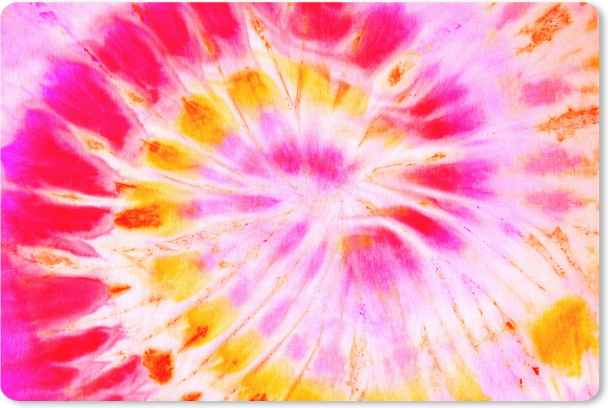 Muismat XXL 90x60 cm - Bureau onderlegger - Bureau mat Zomer - Tie dye - Kleuren - Bureaumat - Gaming mousepad xl - Bureaulegger groot - Computer deskmat