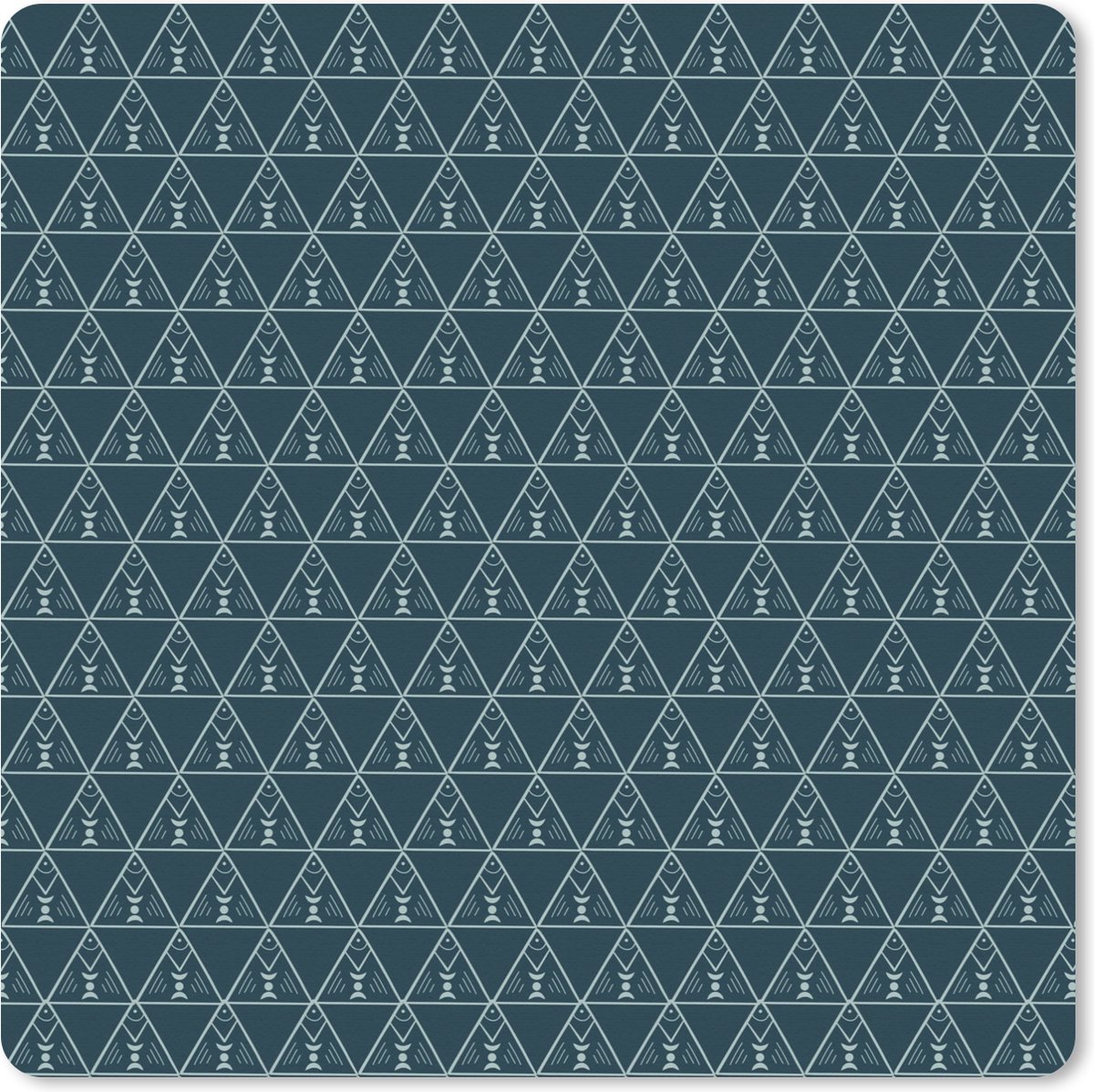 Muismat XXL 40x40 cm - Bureau onderlegger - Bureau mat Design - Jongens - Driehoek - Kind - Bureaumat - Gaming mousepad xl - Bureaulegger groot - Computer deskmat