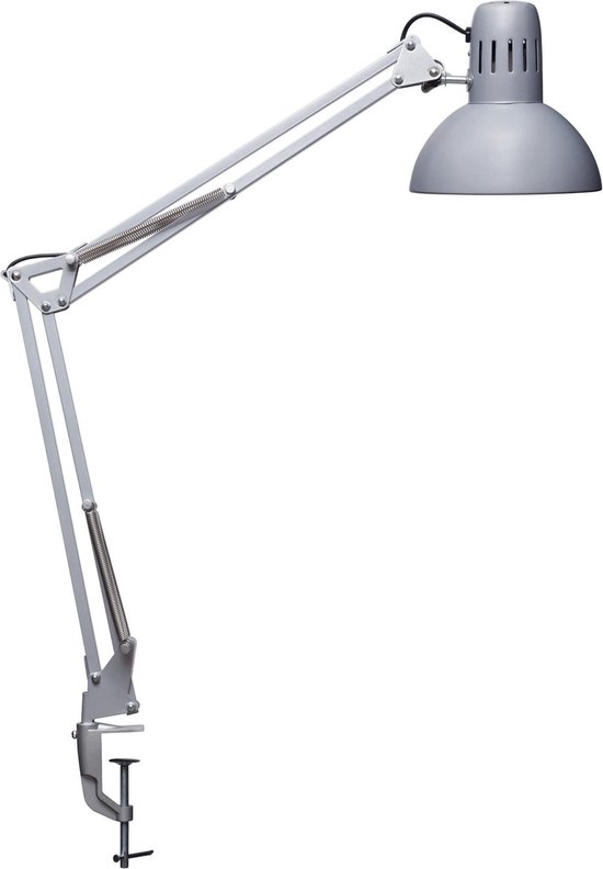 Maul MAULstudy 8230595 Klemlamp Spaarlamp E27 60 W Zilver