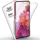 Hoesje Geschikt Voor Samsung Galaxy S20 FE 2022 Dual TPU Case hoesje 360° Cover 2 in 1 Case ( Voor en Achter) Transparant