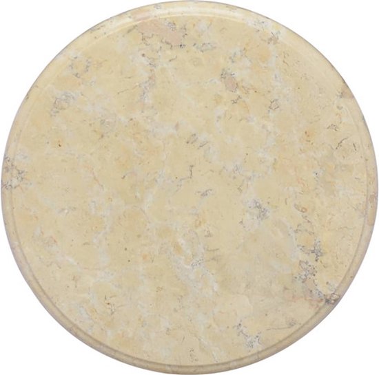 vidaXL - Tafelblad - Ø40x2,5 - cm - marmer - crèmekleurig