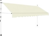 vidaXL - Luifel - handmatig - uittrekbaar - 350 - cm - crème