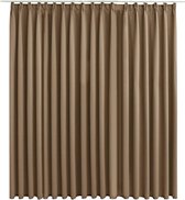 vidaXL - Gordijn - verduisterend - met - haken - 290x245 - cm - taupe