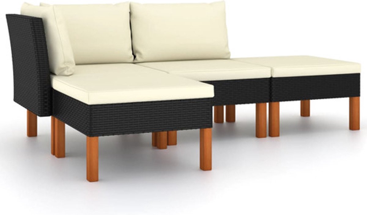 Vidaxl Tuinstoel Zwart Loungestoel
