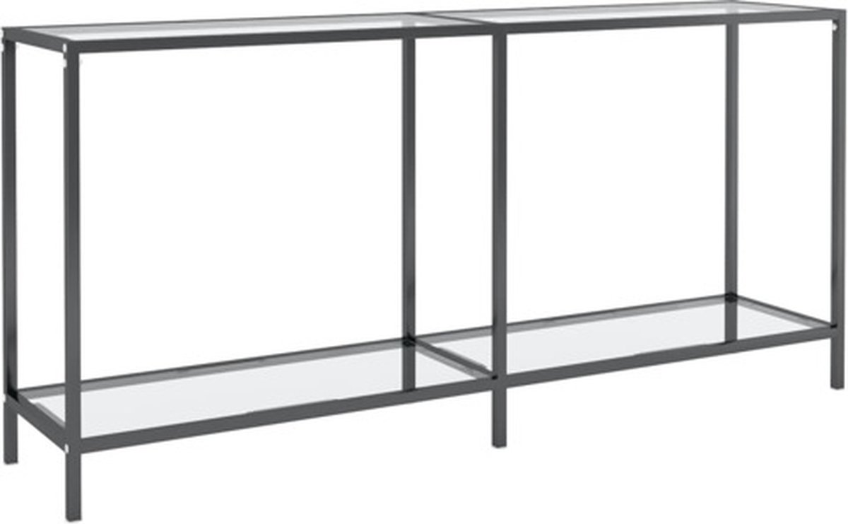vidaXL Wandtafel - 160x35x75,5 - cm - gehard - glas - transparant Doorzichtig