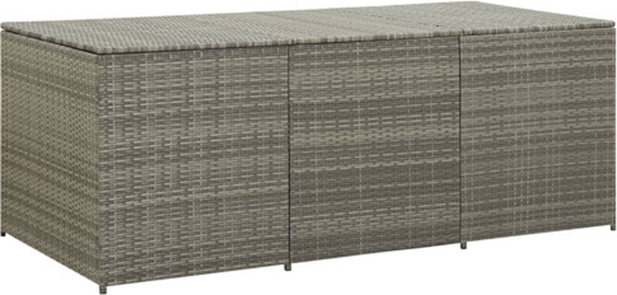 vidaXL - Tuinbox - 180x90x70 - cm - poly - rattan - grijs