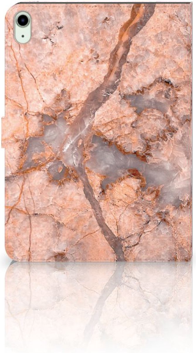 iPad Air (2020/2022) 10.9 inch Leuk Tablet hoesje Marmer Oranje
