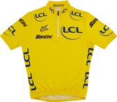 Santini Tour de France Gele trui Tour de France - fietsshirt korte mouwen Kids - Gpm Kid'S Leader Jersey Yellow - 13/14Y