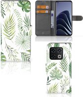 Wallet Book Case OnePlus 10 Pro Smartphone Hoesje Leaves