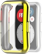 Screenprotector watch case - hoesje - geschikt voor Huawei Watch Fit - goud