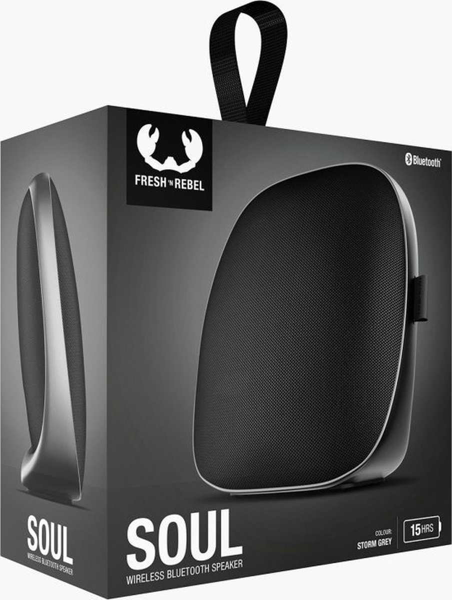 Fresh \'n Bluetooth | - Antraciet speaker Draadloze Grey Rebel - bol Storm Soul speaker -... - 