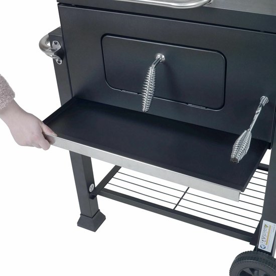 Vaggan Luxe Houtskool Barbecue - Grilloppervlak (LxB) 44 X 32 cm - Staal - Matzwart van Vaggan — afbeelding 5